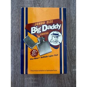 Vintage Big Daddy Jumbo Size Lighter New in Box Novelty Flint Wheel Refillable